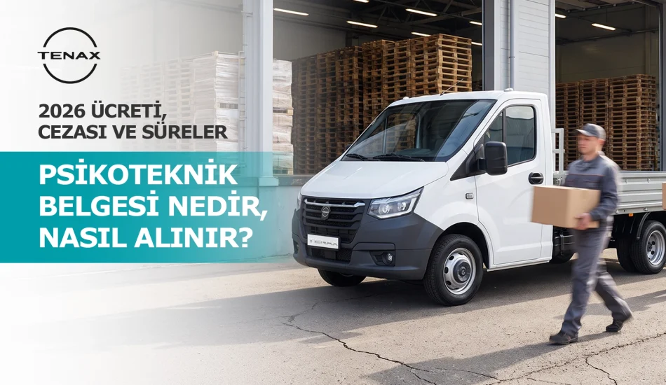 Tenax kamyonet ve ticari araç sürücüleri için 2026 psikoteknik belgesi rehberi
